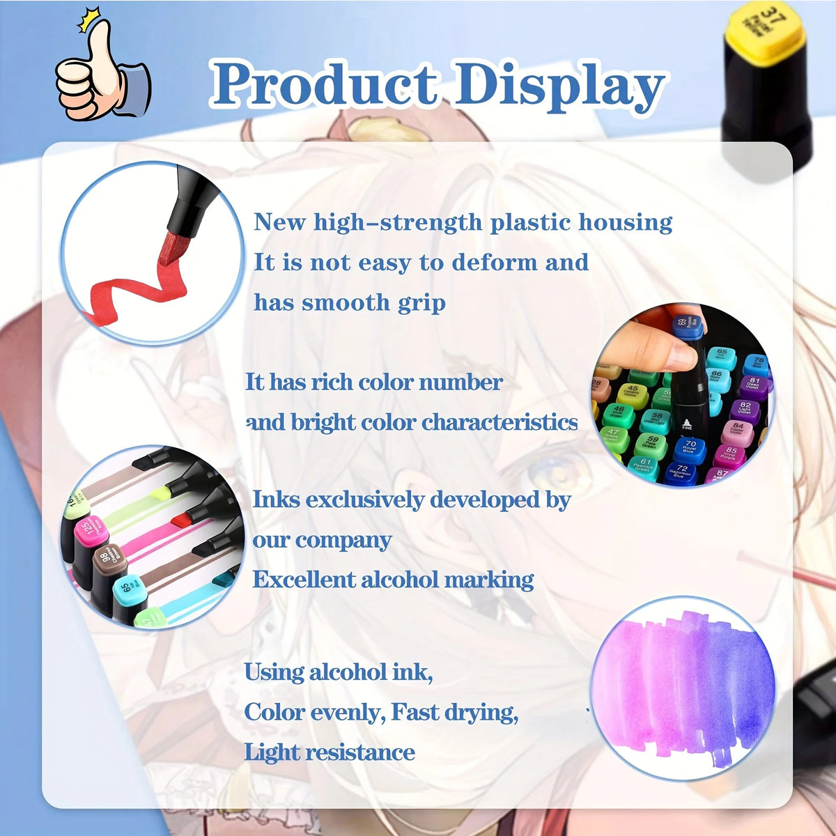 Dual Tip Alcohol Art Markers Set for Drawing & Sketching