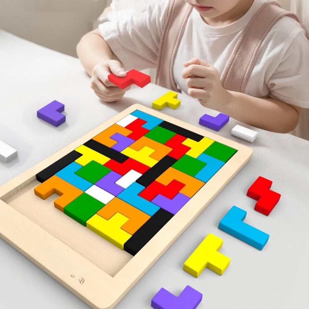 Montessori Colorful Wooden Tangram Puzzle