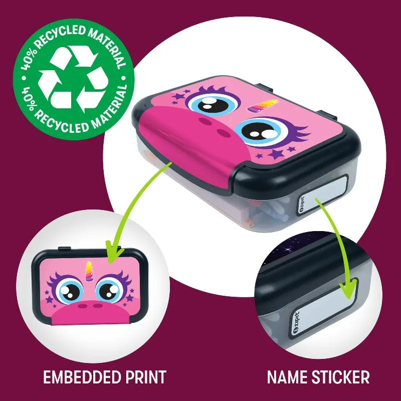 Large Capacity Pink Unicorn Pencil Box for Kids