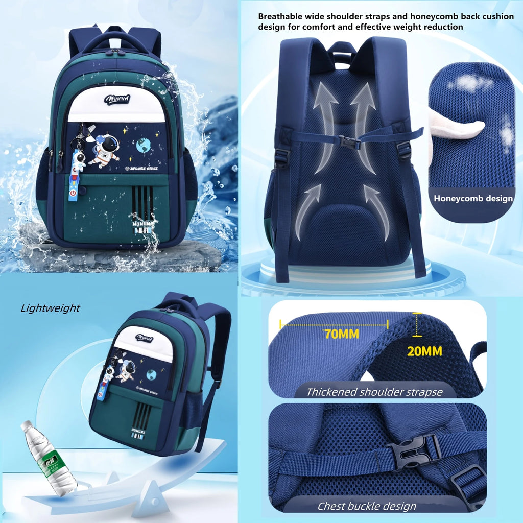 Lightweight Astronaut School Backpack for Kids & Teens