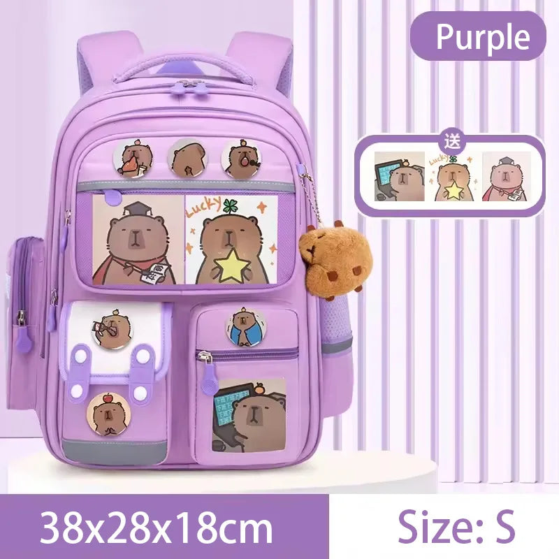 Cute Capybara Large Capacity Backpack for Kids