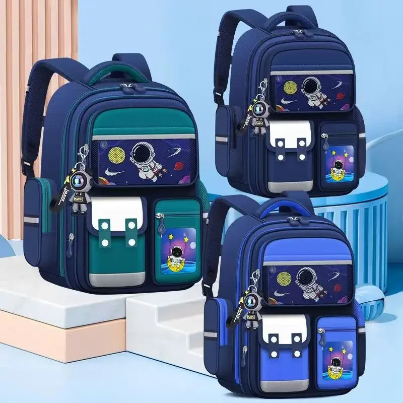 Kids Astronaut Waterproof Backpack for Grades 3-6