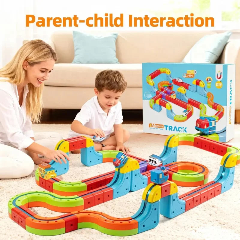 DIY Electronic Kids Magic Train Building Blocks
