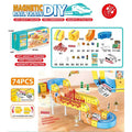 3D Magnetic Cube Electric Train Set