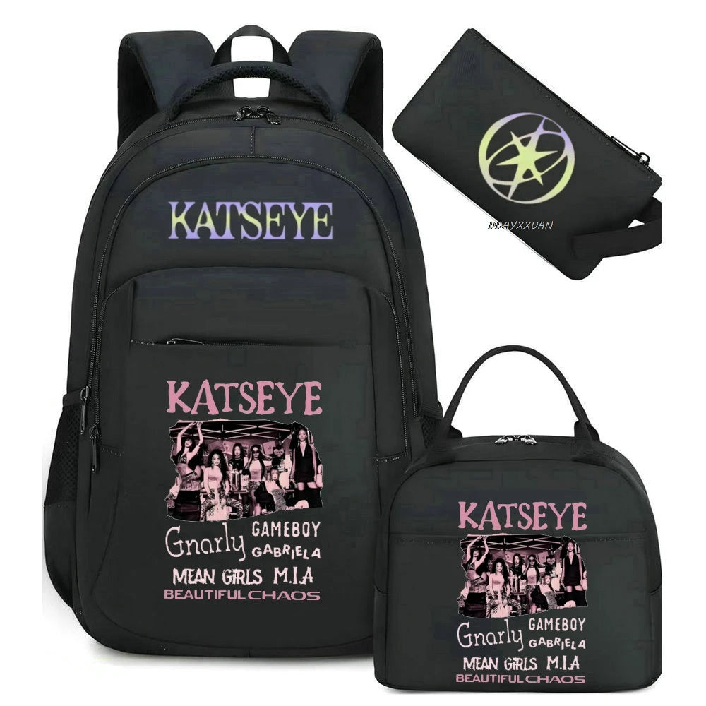 KATSEYE Camouflage School Backpack