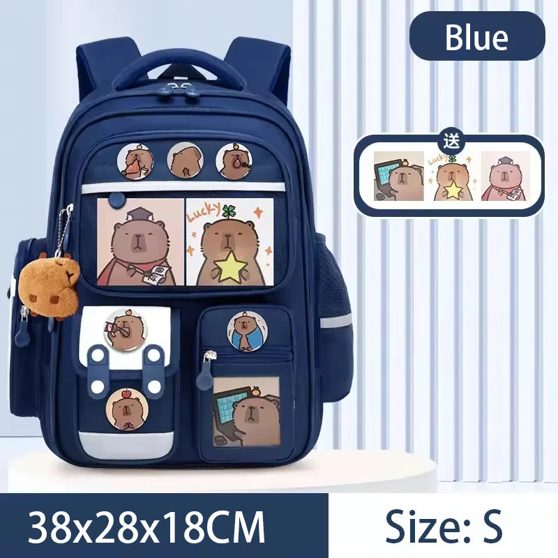 Cute Capybara Large Capacity Backpack for Kids
