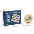 Montessori Wooden Memory Chess Game | Kids Pattern Matching Puzzle