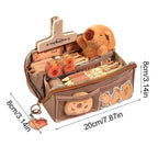 Cute Cartoon Capybara Zippered Pencil Case & Makeup Bag