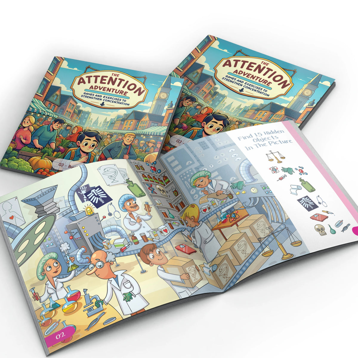 5-Pack Attention Adventure Books: Focus & Concentration Games