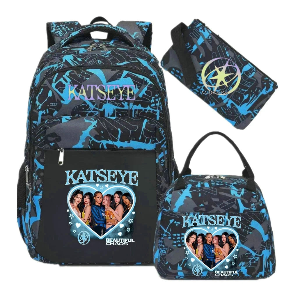 KATSEYE Camouflage School Backpack