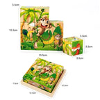 Montessori 6-in-1 Wooden Block Puzzle 9-Piece