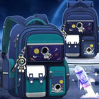 Kids Astronaut Waterproof Backpack for Grades 3-6
