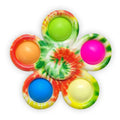 2-in-1 Tie-Dye Fidget Spinner & Push Bubble Pop Toy
