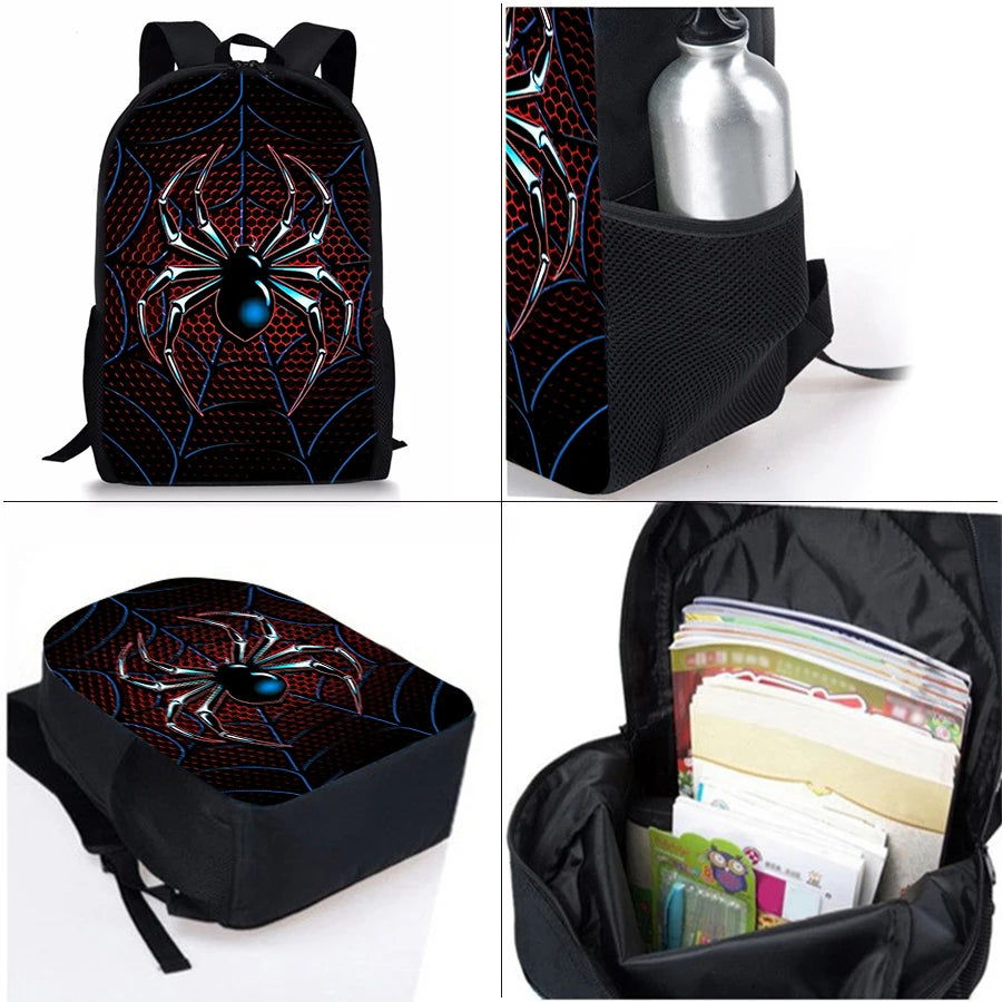 3D Spider Backpack 3-Piece Set for Boys & Girls