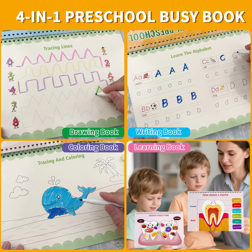 My First Human Body Anatomy Busy Book – Preschool Learning Toy for Kids 3+