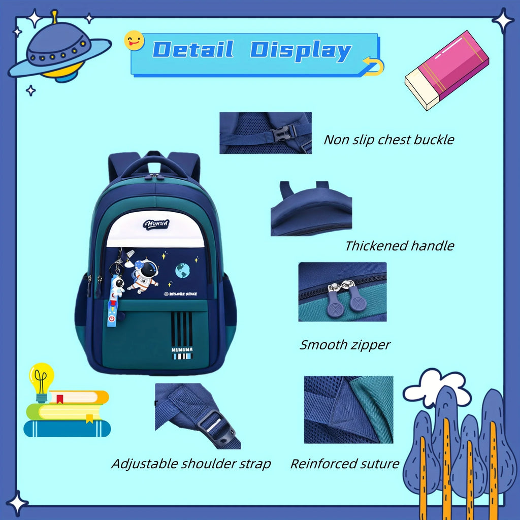 Lightweight Astronaut School Backpack for Kids & Teens