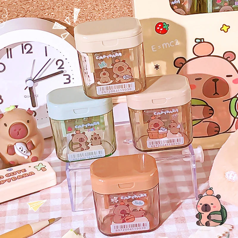 Cute Cartoon Capybara Double Hole Pencil Sharpener