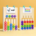 2-in-1 Wooden Word Building & Five-Color Matching Game – Educational Puzzle for Kids