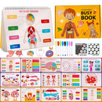 My First Human Body Anatomy Busy Book – Preschool Learning Toy for Kids 3+