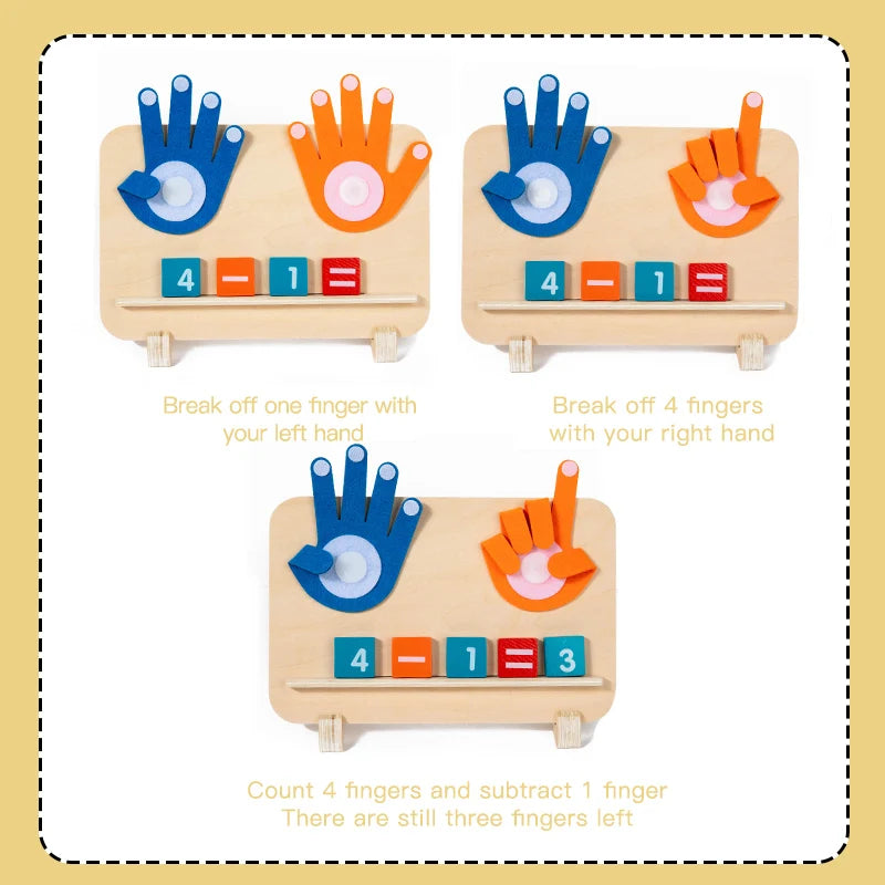 Montessori Wooden Finger Counting Board