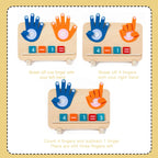 Montessori Wooden Finger Counting Board