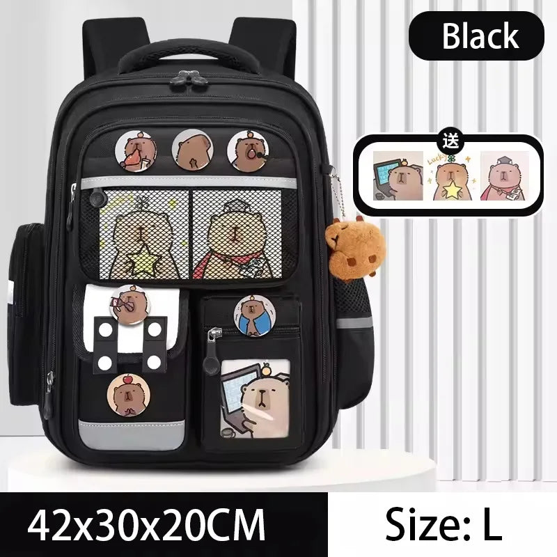 Cute Capybara Large Capacity Backpack for Kids