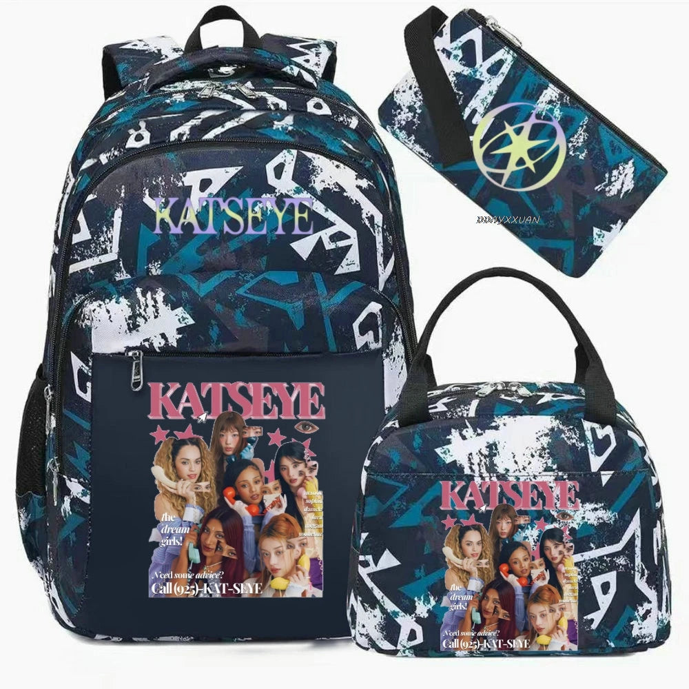 KATSEYE Camouflage School Backpack