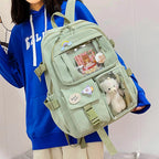Kawaii Waterproof Multi-Pocket Laptop Backpack for Girls