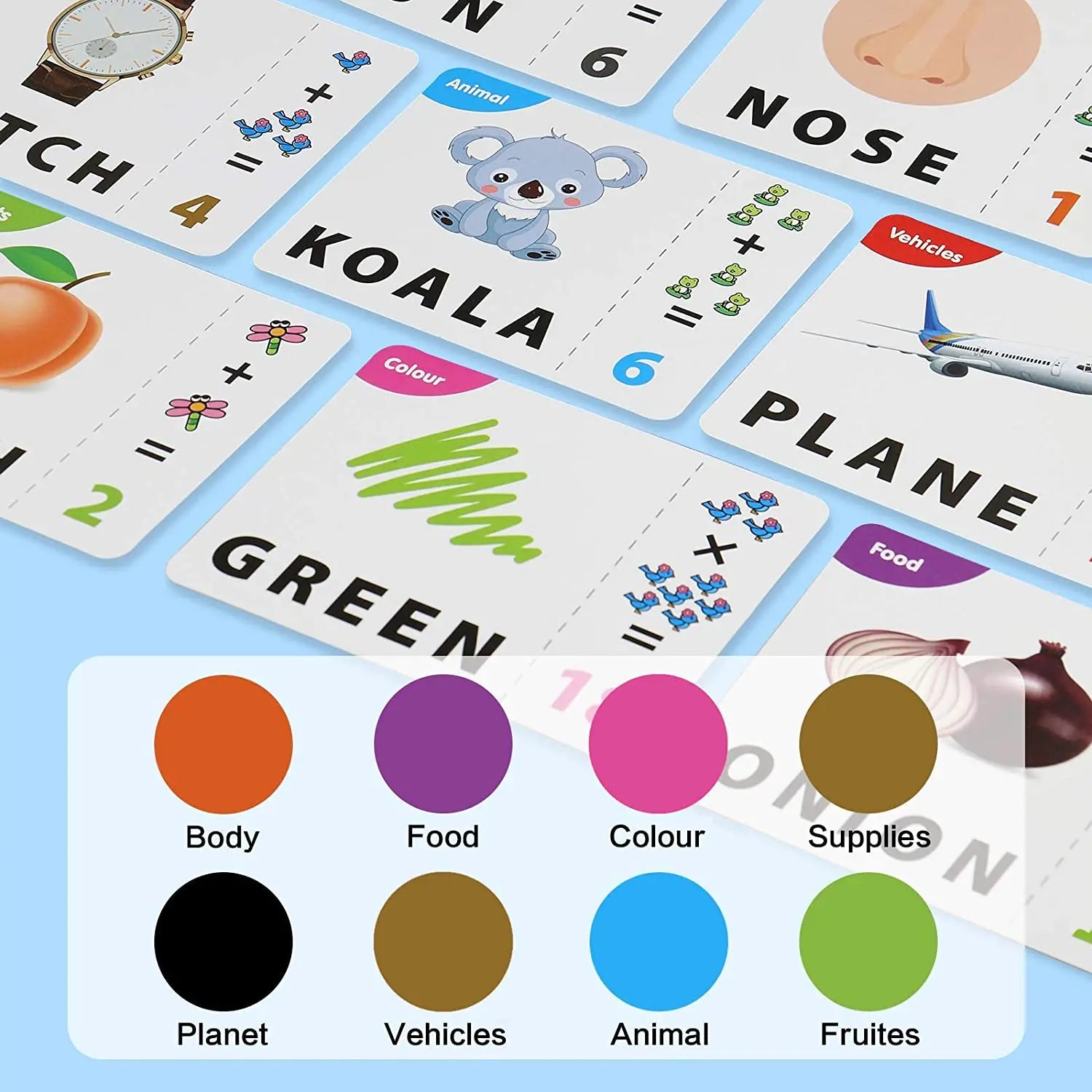 2-in-1 Matching Letter Spelling & Early Math Game for Kids