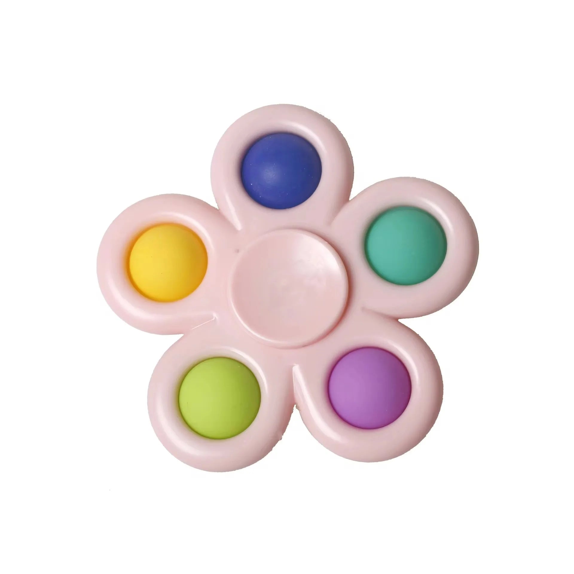 2-in-1 Tie-Dye Fidget Spinner & Push Bubble Pop Toy
