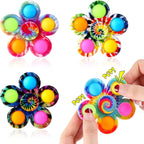 2-in-1 Tie-Dye Fidget Spinner & Push Bubble Pop Toy