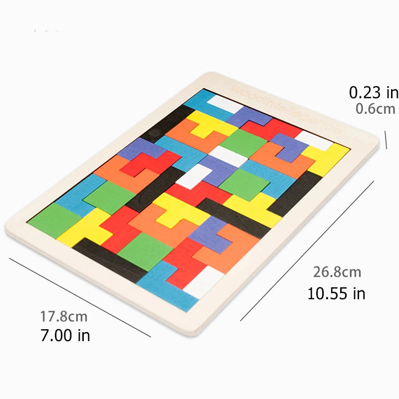 Montessori Colorful Wooden Tangram Puzzle