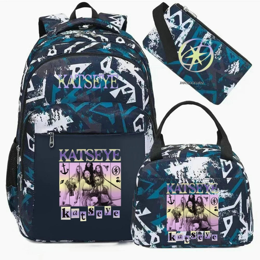 KATSEYE Camouflage School Backpack