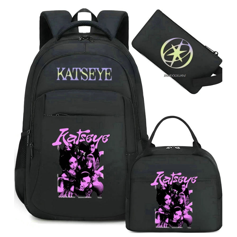 KATSEYE Camouflage School Backpack