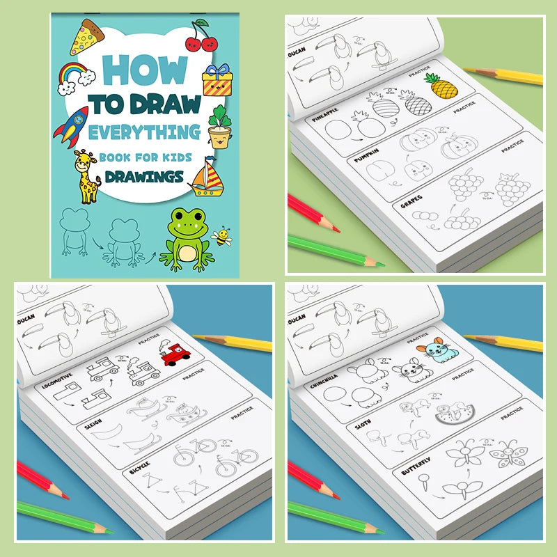 Easy Step-by-Step Drawing Book for Kids – Learn to Draw Everything!