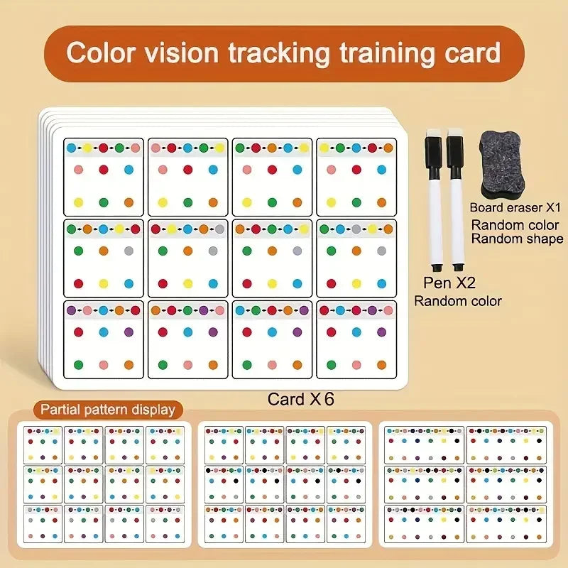 Reusable A4 Visual Training Workbook with Erasable Pen (12 Pages)