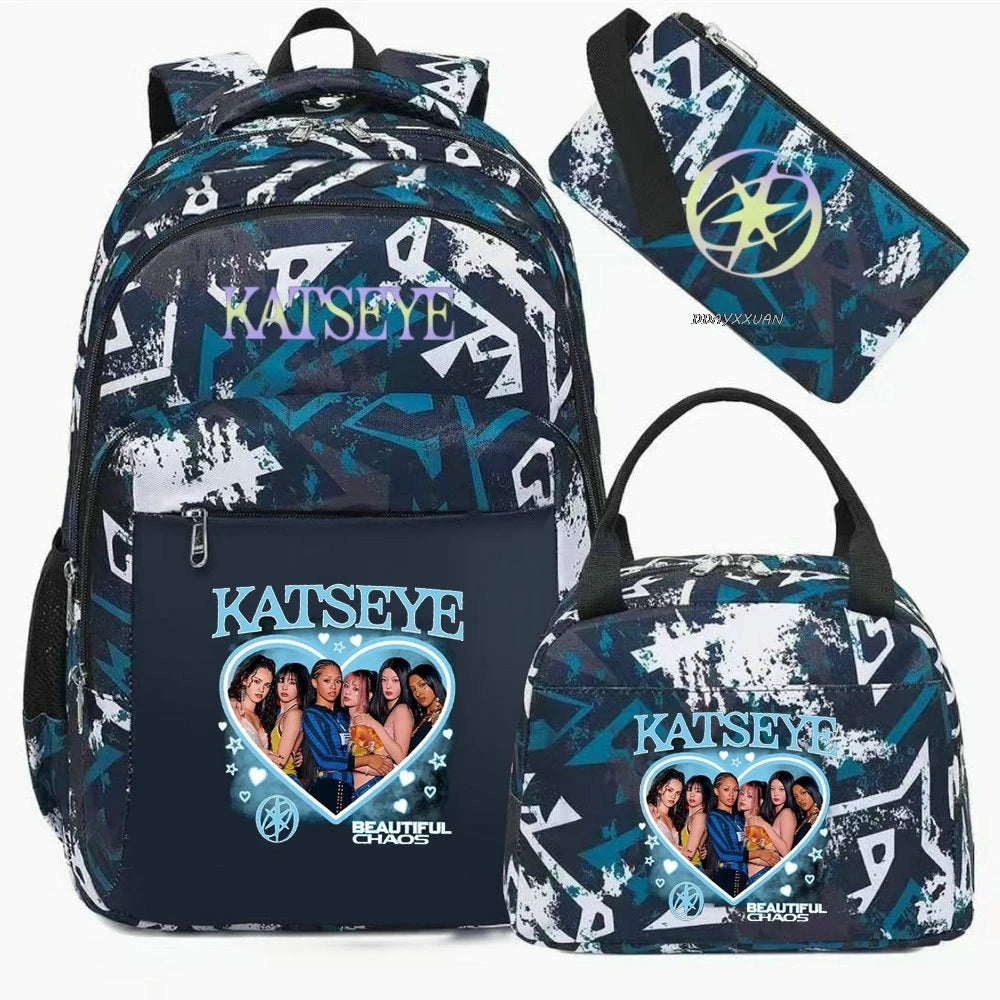 KATSEYE Camouflage School Backpack
