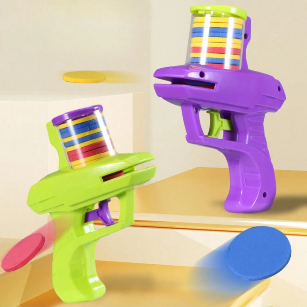 Handheld Foam Disc Launcher Toy for Indoor & Outdoor Play