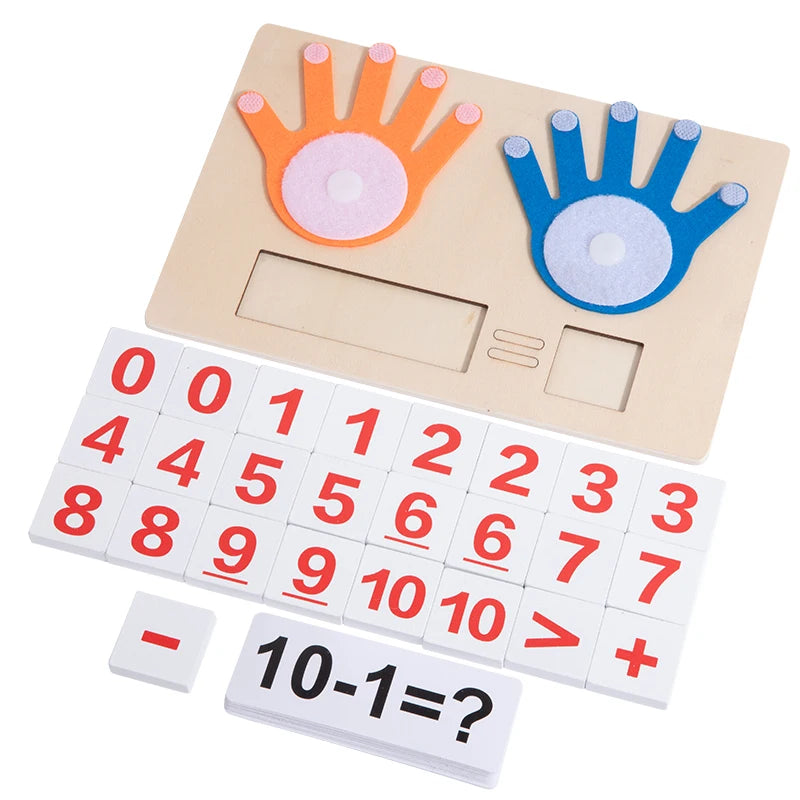 Montessori Wooden Finger Counting Board