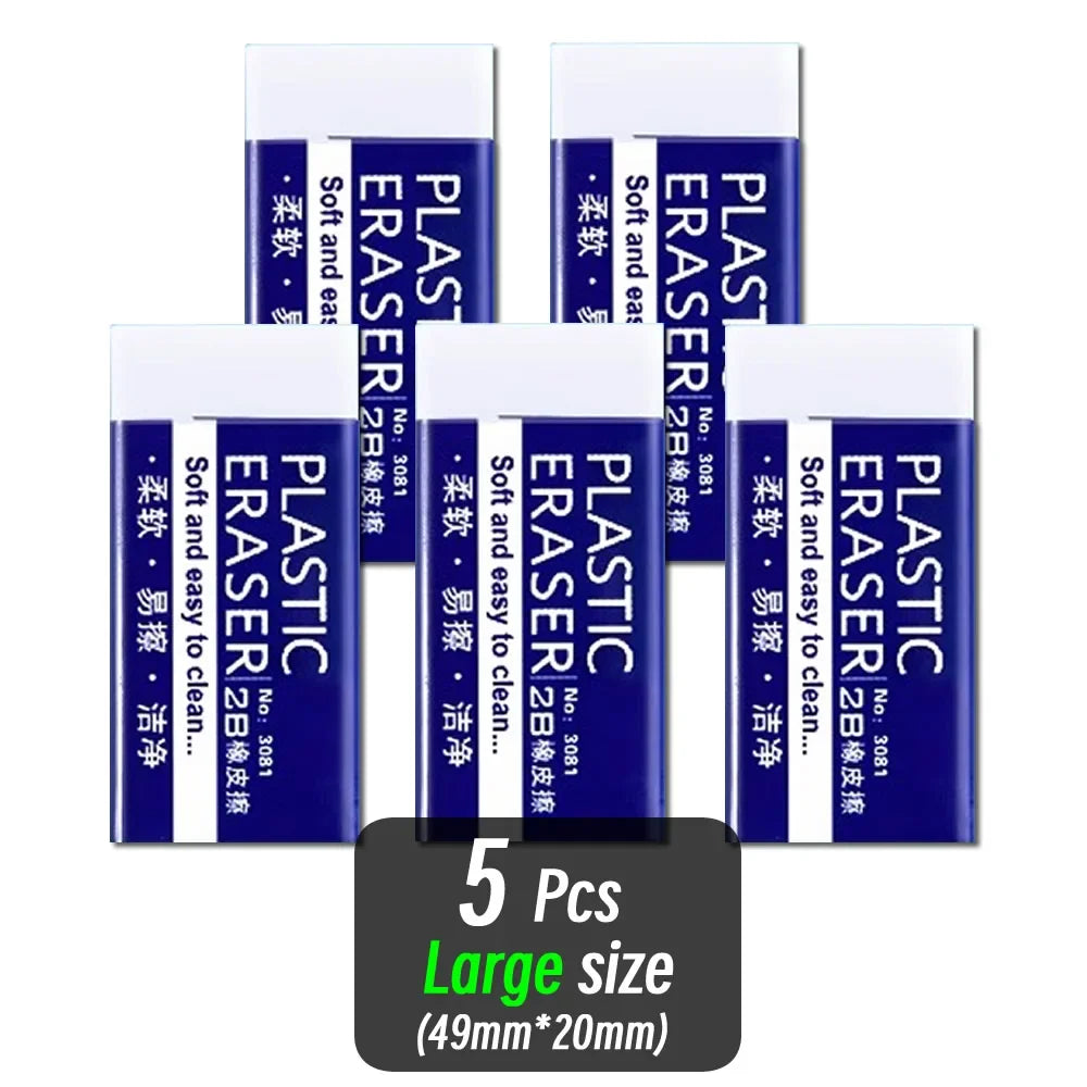 Dust-Free 2B Soft Erasers Set for Exams & Sketching