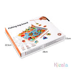 Montessori Wooden Math Busy Board – Counting, Shape Sorting & Magnetic Fishing Toy