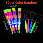 LED Slingshot Rocket Toy with Spinning Descent