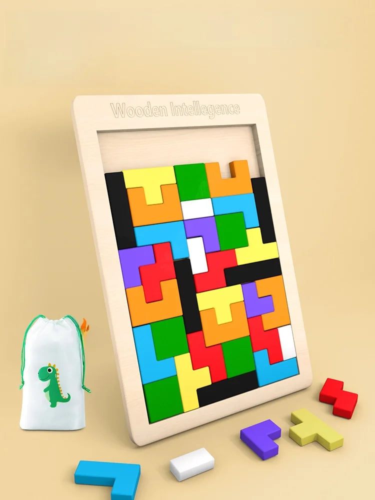Montessori Colorful Wooden Tangram Puzzle