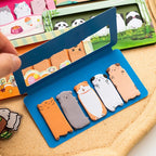 150 Sheets Cute Cartoon Animal Sticky Notes & Bookmarks Set