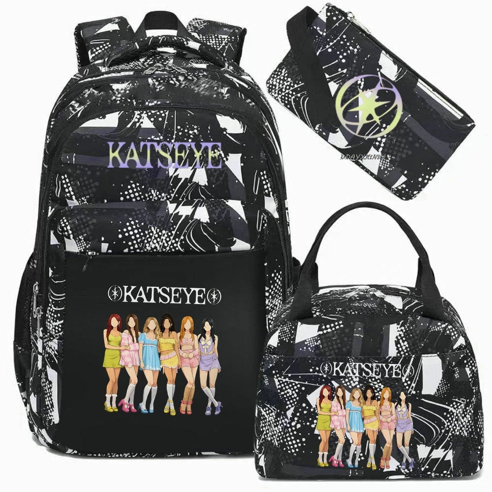 KATSEYE Camouflage School Backpack