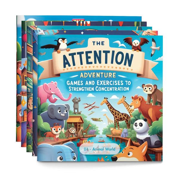 5-Pack Attention Adventure Books: Focus & Concentration Games