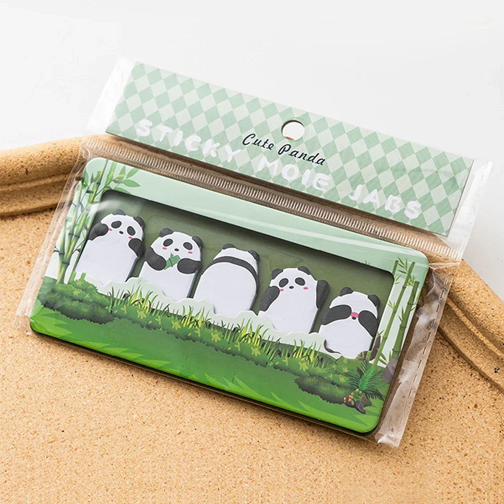 150 Sheets Cute Cartoon Animal Sticky Notes & Bookmarks Set