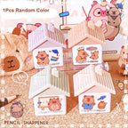 Cute Cartoon Capybara Double Hole Pencil Sharpener
