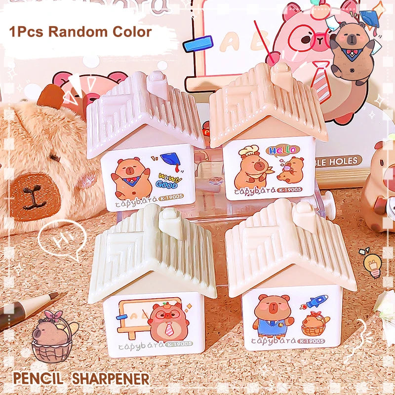 Cute Cartoon Capybara Double Hole Pencil Sharpener