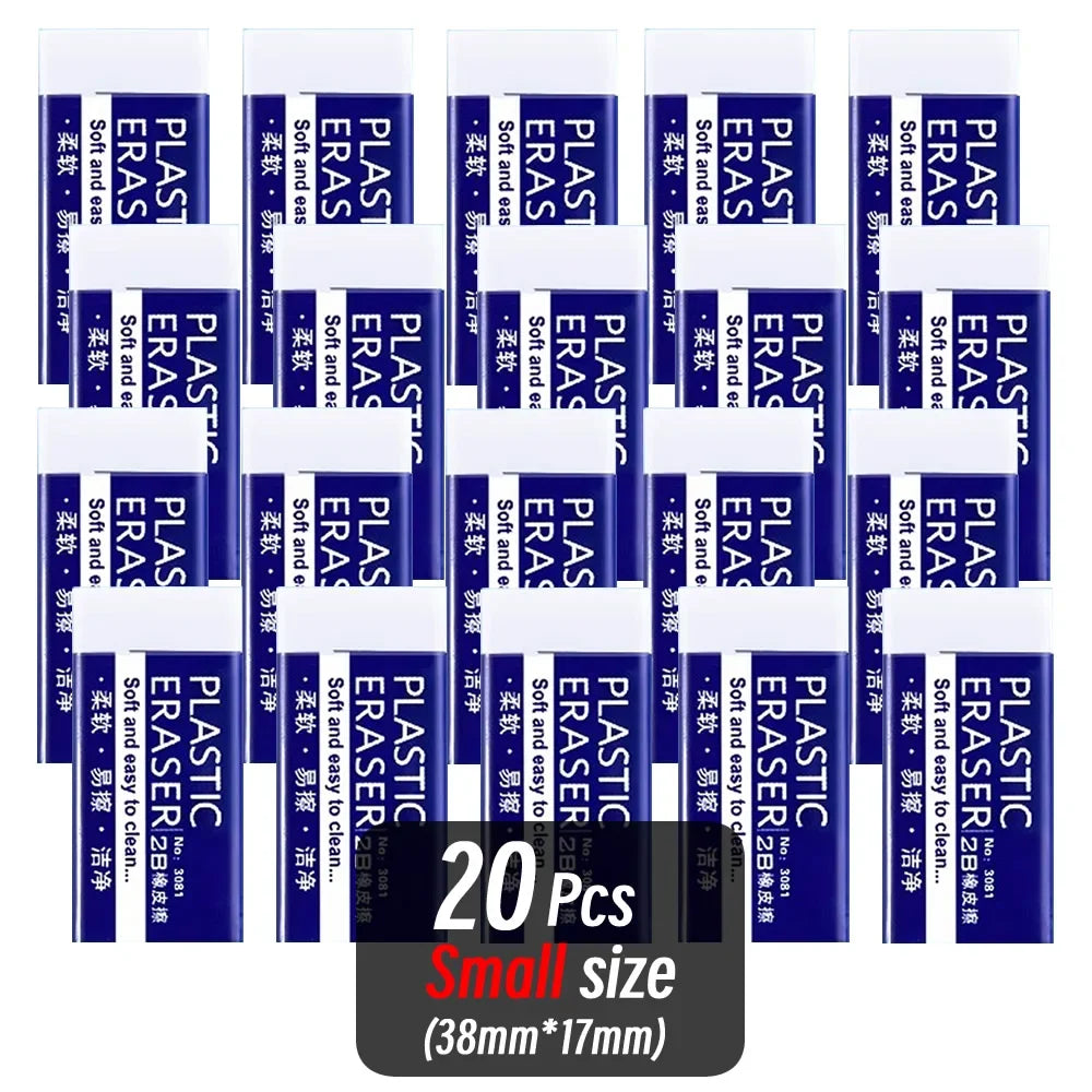 Dust-Free 2B Soft Erasers Set for Exams & Sketching